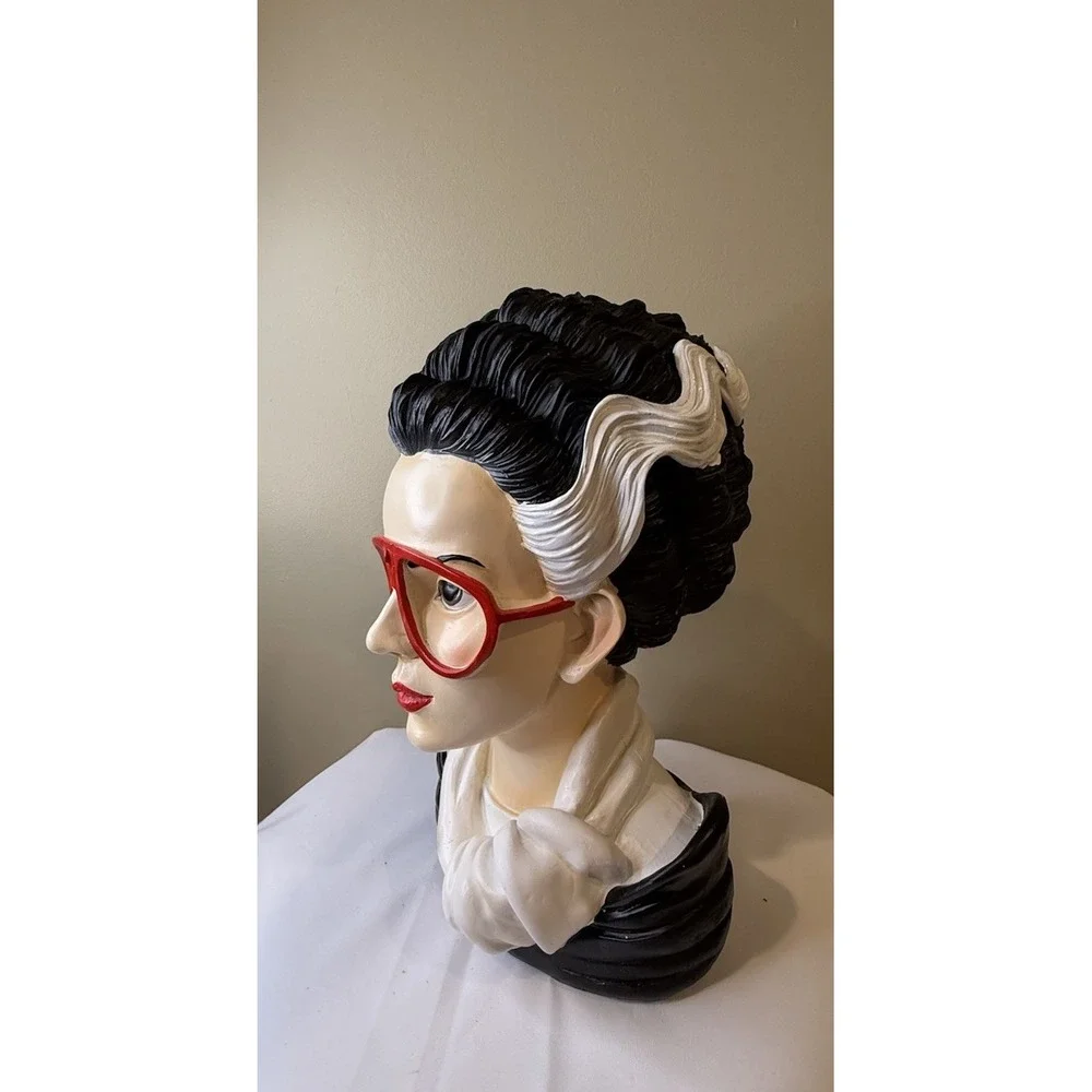 Halloween Bust The Bride Of Frankenstein Retro Futuristic with‎ 80's Red Glasses